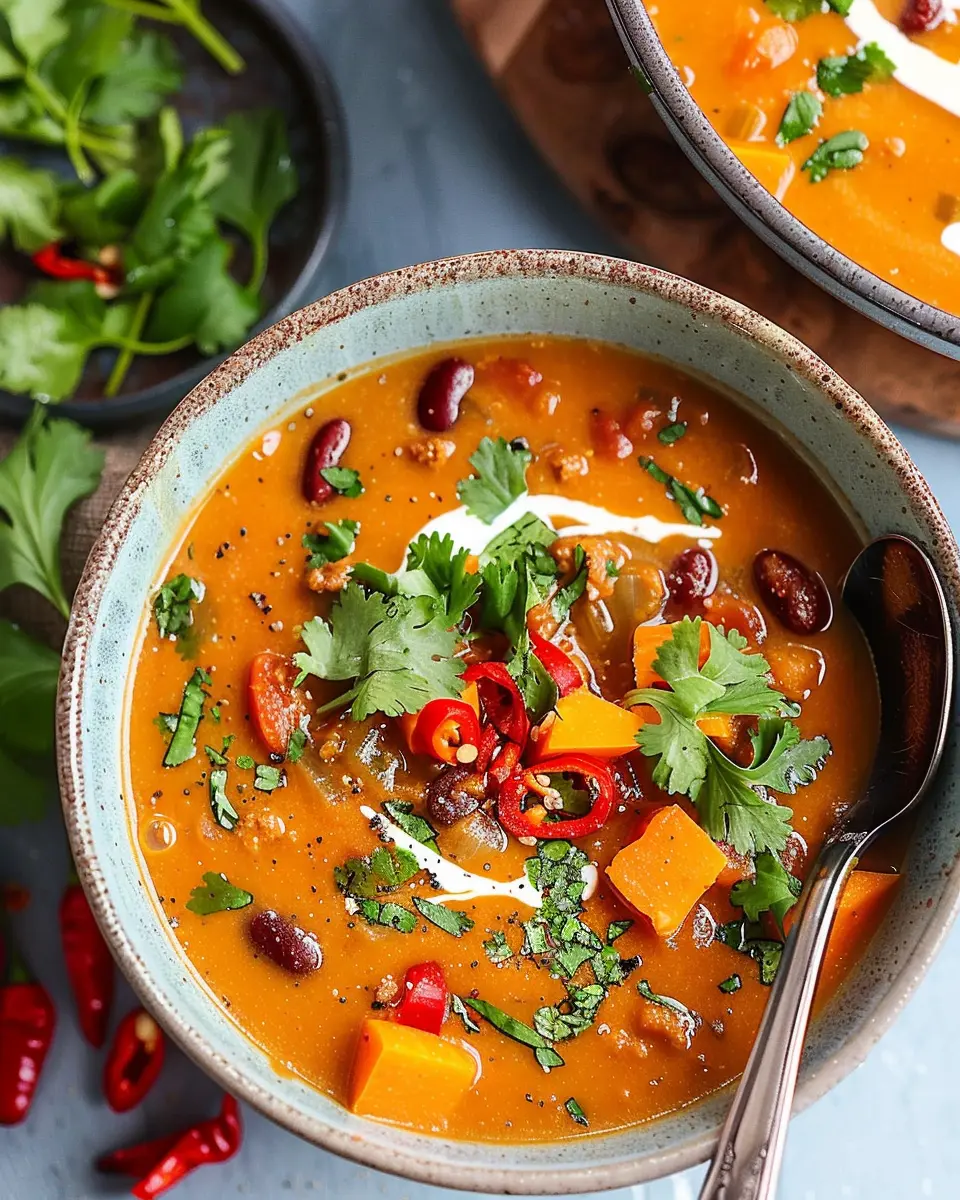 Sweet Potato and Chili Soup: A Cozy, Flavor-Packed Delight