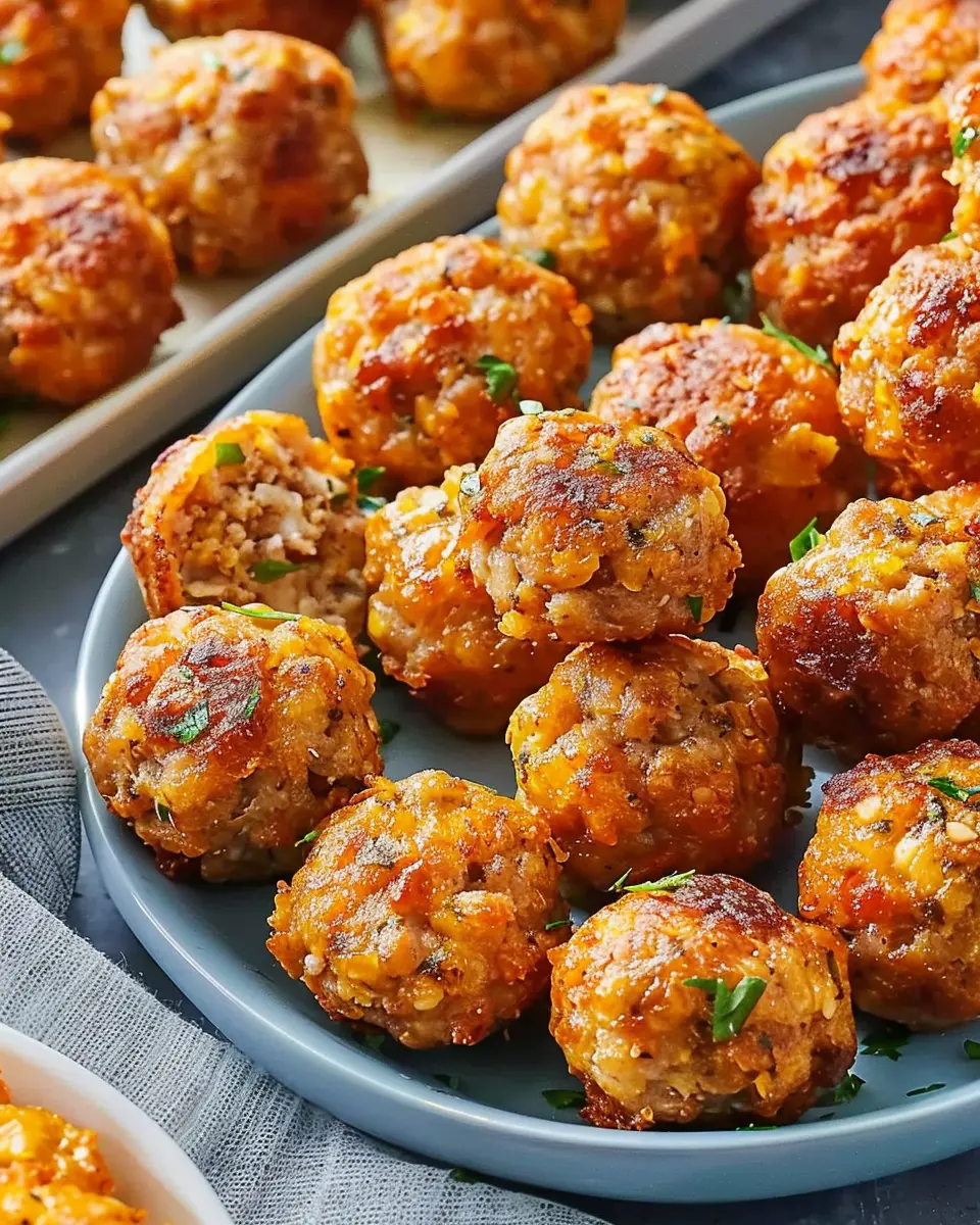 Original Sausage Balls: Juicy Beef Delights with Turkey Bacon Twist