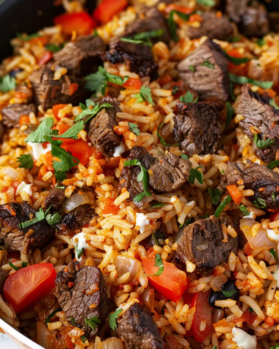 Steak Queso Rice
