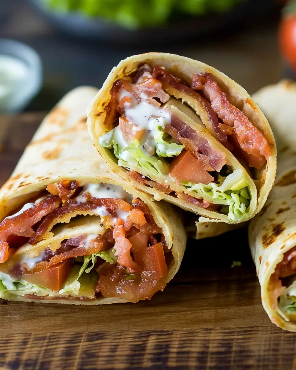 Best BLT Wraps With Secret Sauce Recipe for Delicious Turkey Bacon
