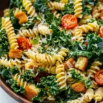 Kale Caesar Pasta Salad