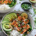 Spicy Salmon Bowls with Coconut Rice
