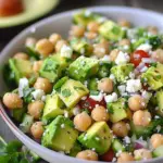 Chickpea Feta Avocado Salad