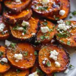 Roasted Sweet Potato Rounds with Honey & Feta