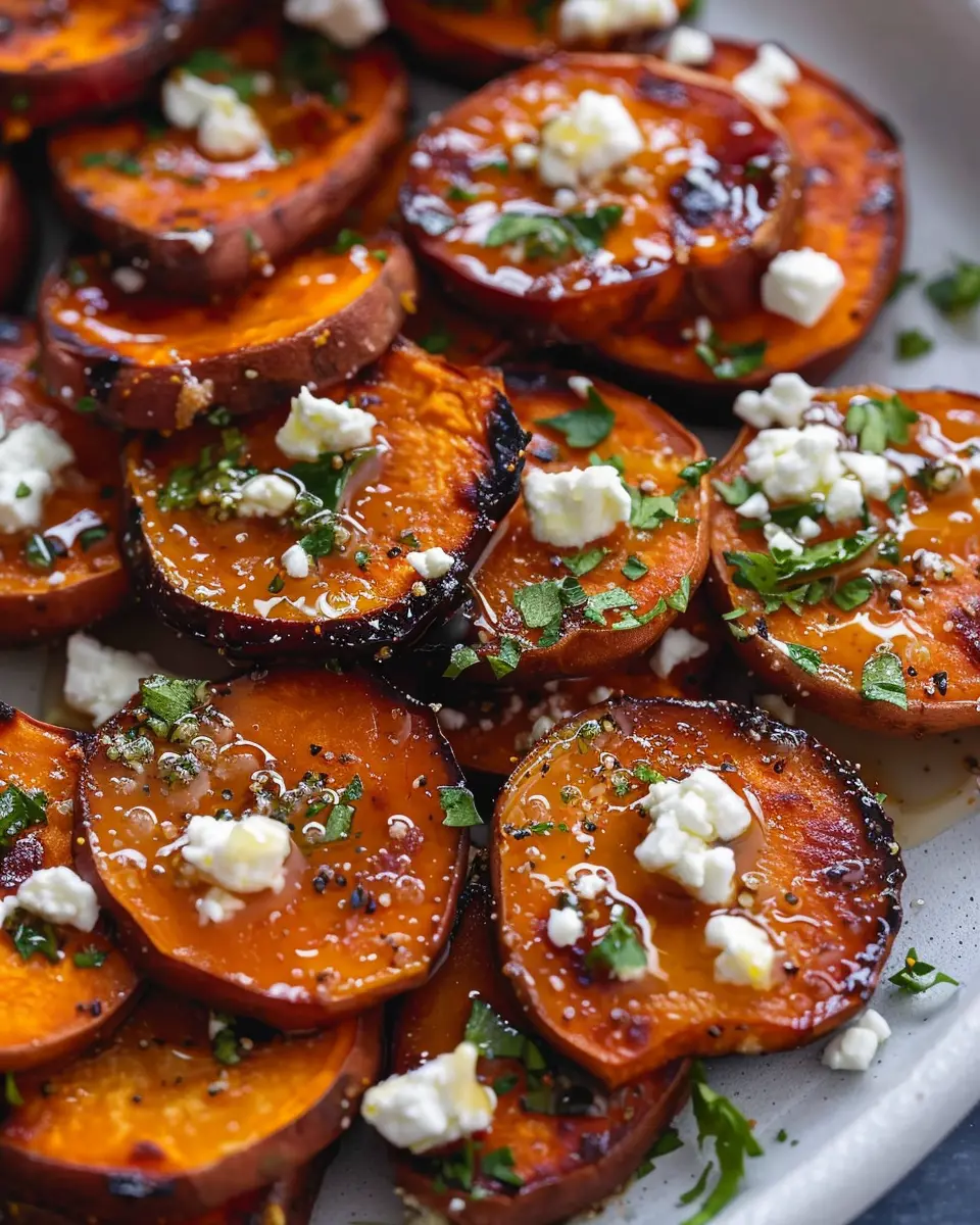Roasted Sweet Potato Rounds with Honey &amp; Feta: A Delicious Side Dish