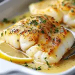 Baked Cod in Coconut Lemon Cream Sauce
