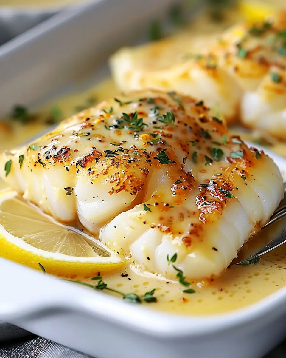 Baked Cod in Coconut Lemon Cream Sauce: A Deliciously Easy Recipe