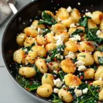 Crispy Gnocchi With Spinach And Feta