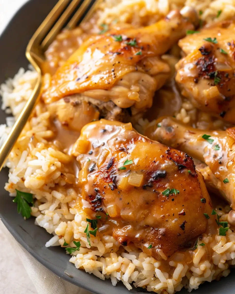 Best Smothered Chicken and Rice Recipe