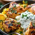 Dump-and-Bake Chicken Tzatziki with Rice Recipe