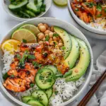 Spicy Salmon Bowls with Coconut Rice