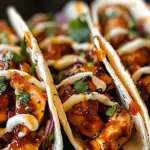 Garlic Butter Honey BBQ Chicken Tacos