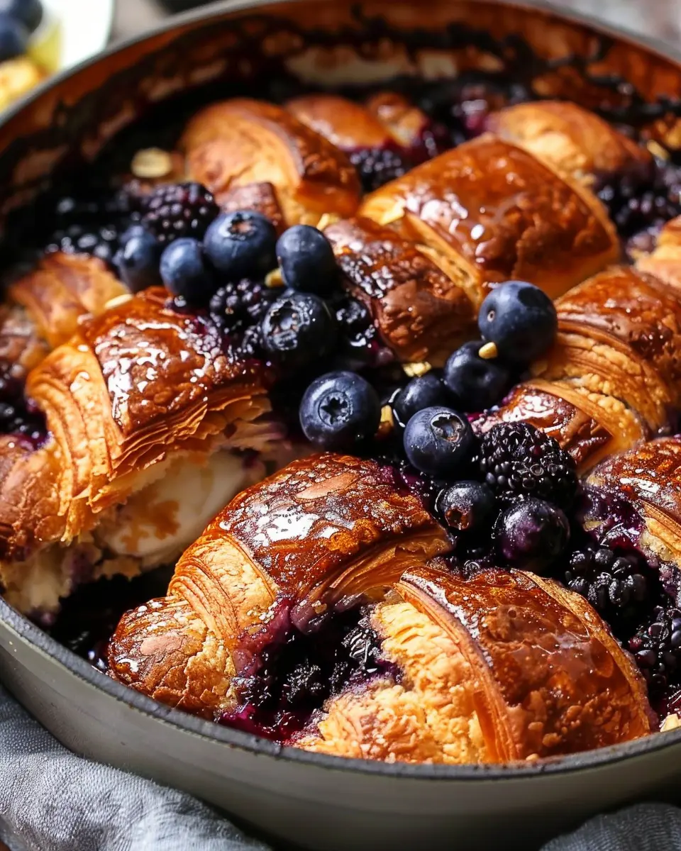 Blueberry Croissant French Toast Bake: Easy Family Treats