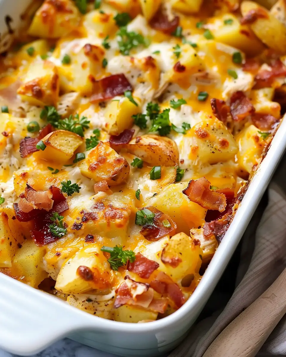 Loaded Chicken and Potato Casserole: Indulgent Comfort Food Awaits