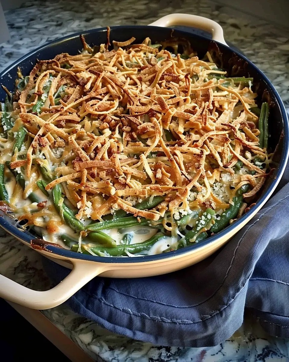 Best-Ever Green Bean Casserole with Turkey Bacon Delight