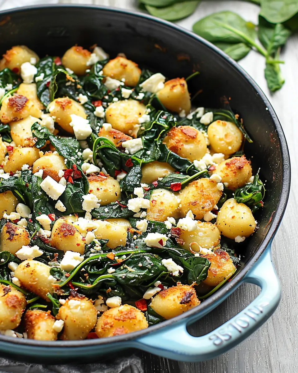 Crispy Gnocchi with Spinach and Feta: A Deliciously Easy Recipe