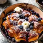 Blueberry Croissant French Toast Bake