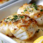 Baked Cod in Coconut Lemon Cream Sauce