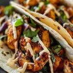 Garlic Butter Honey BBQ Chicken Tacos