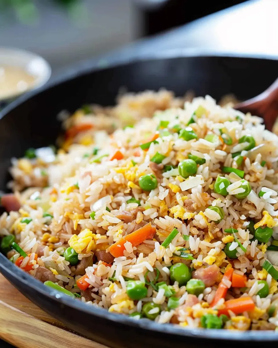 Fried Rice Bliss: Easy Recipe with Turkey Bacon and Chicken Ham