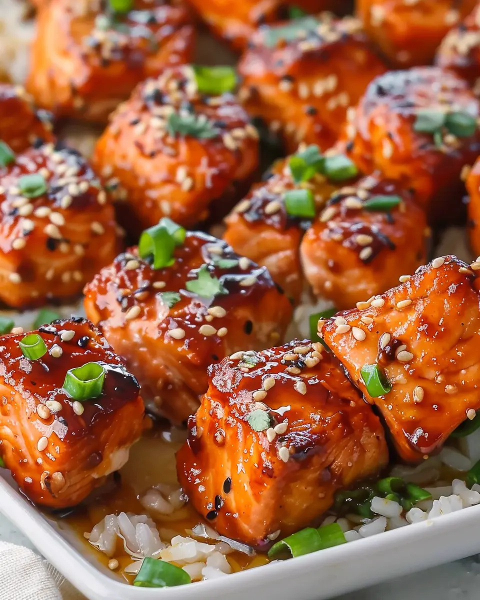 Mouthwatering Honey Garlic Salmon Bites: Quick &amp; Easy Delight