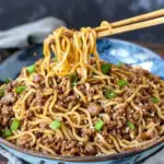 Mongolian Ground Beef Noodles