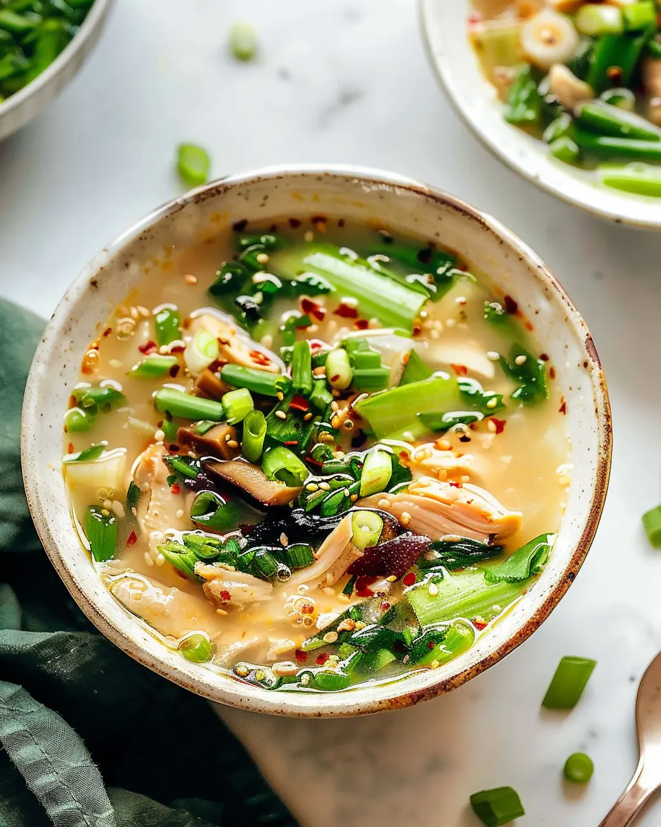 Ginger Scallion Chicken Soup: A Cozy, Flavorful Delight