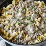 Creamy Ground Beef Stroganoff