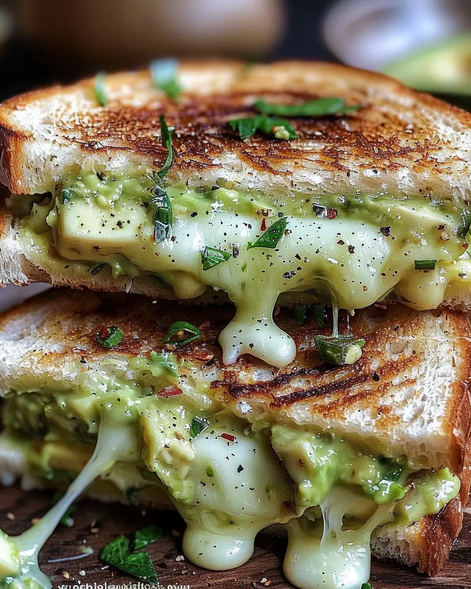 Creamy Avocado Grilled Cheese with Turkey Bacon Delight