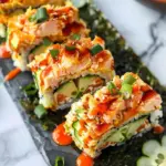 Spicy Salmon Sushi Bake