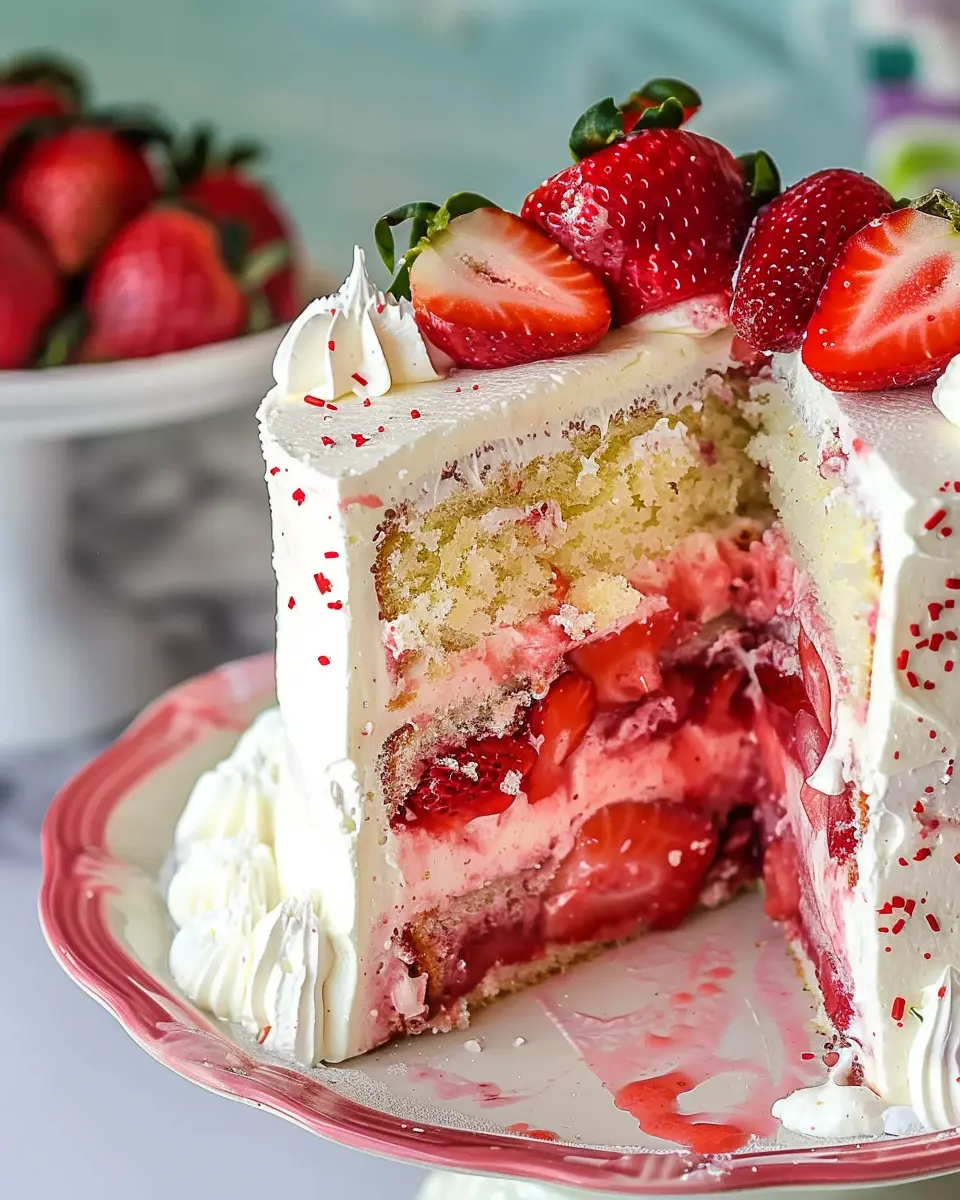 Strawberry Layer Cake: The Best Indulgent Treat with Whipped Cream Frosting