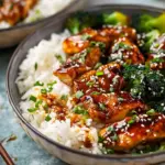 Delicious Sticky Chicken Rice Bowls Recipe