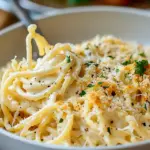Cheesy garlic parmesan spaghetti and cream cheese