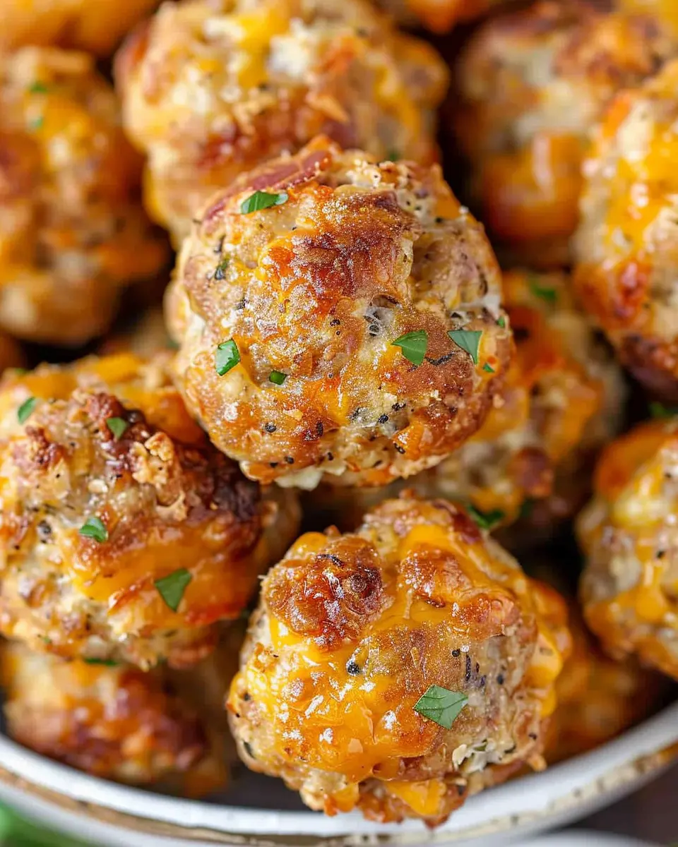 Cheddar Bay Sausage Balls with Turkey Bacon for Easy Indulgence