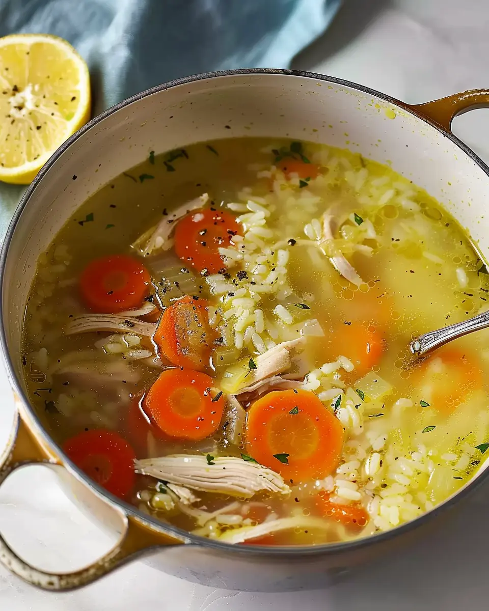Lemony Chicken Rice Soup: A Cozy, Comforting Delight