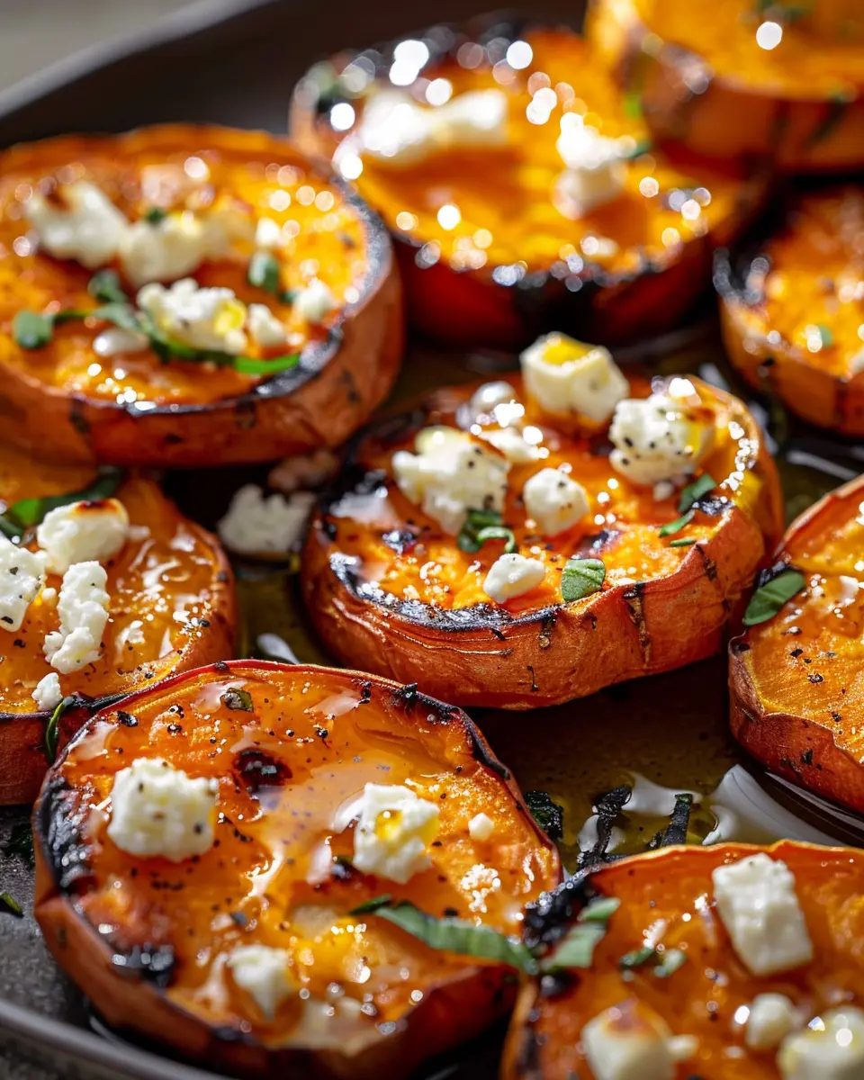 Roasted Sweet Potato Rounds with Honey and Feta: The Best Tasty Snack