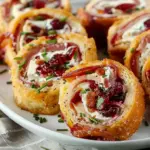 Savory Christmas Cranberry Roll Ups with Turkey Bacon Delight