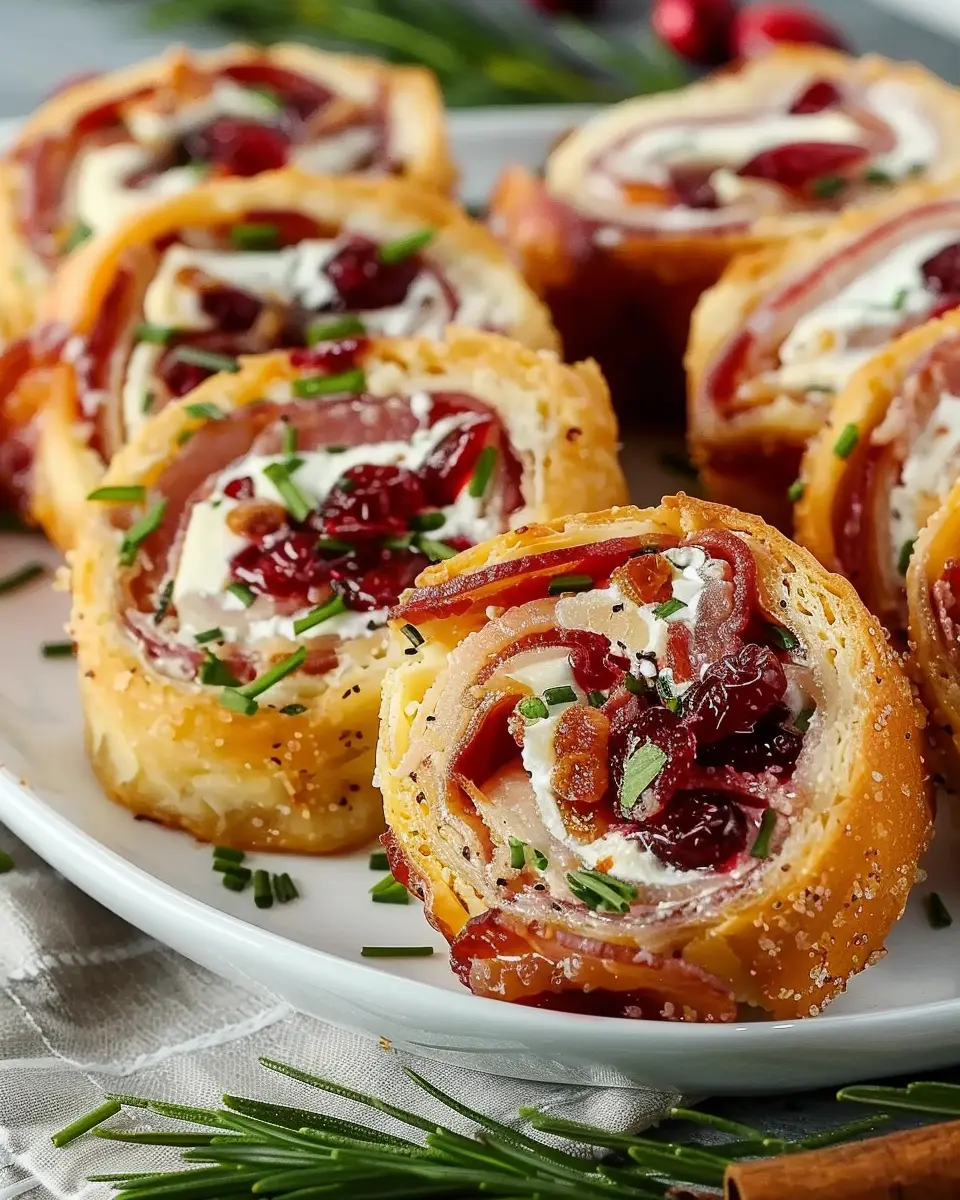 Savory Christmas Cranberry Roll Ups: Delightful Turkey Bacon Treats