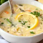 Creamy Lemon Chicken Orzo Soup