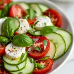 Fresh Cucumber Caprese Salad