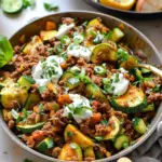 Ground Beef and Zucchini Skillet