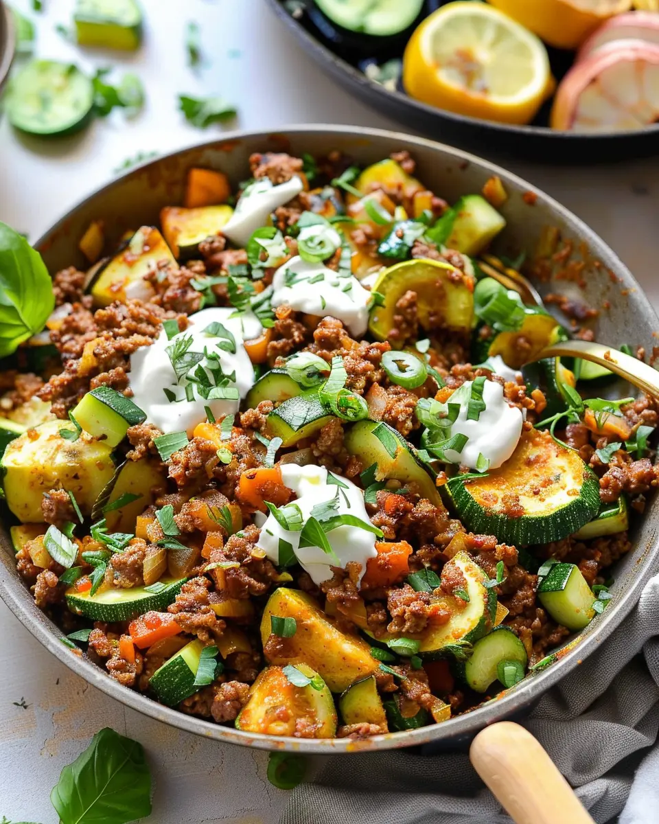 Ground Beef and Zucchini Skillet: Easy One-Pan Delight for All