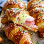 Baked Ham and Cheese Croissants