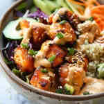 Crispy Bang Bang Salmon Bites Bowls