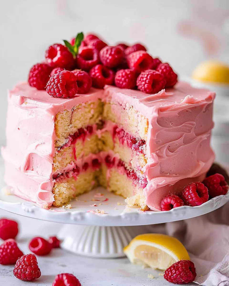 Raspberry Lemon Cake: The Best Indulgent Treat with Frosting