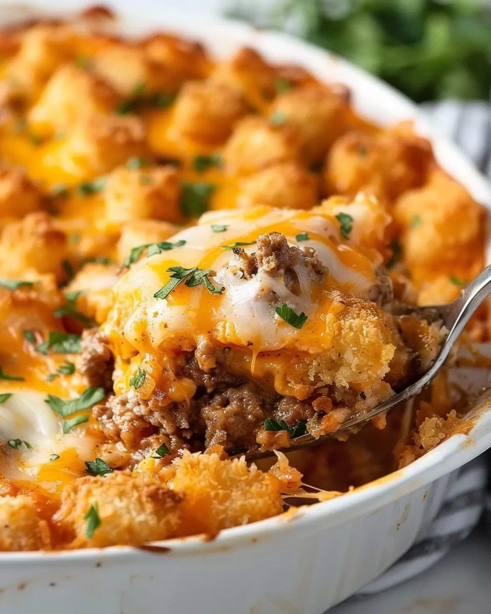 Cheeseburger Tater Tot Casserole: Easy Comfort Food Delight