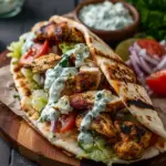 Mediterranean Chicken Gyros with Creamy Feta Tzatziki
