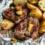 Garlic Butter Steak and Potato Foil Packets