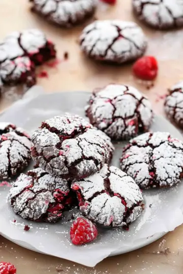 Chocolate Raspberry Crinkles