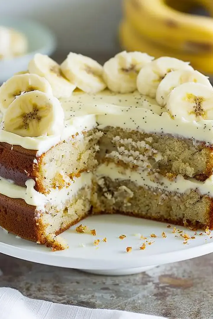 Banana cake with cream cheese frosting